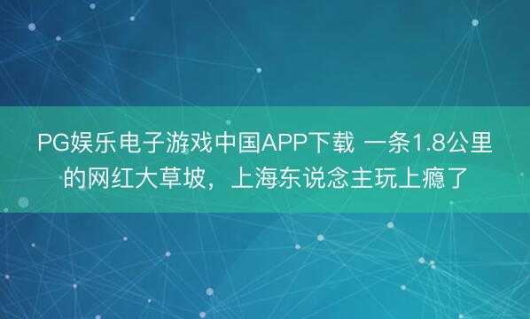 PG娱乐电子游戏中国APP下载 一条1.8公里的网红大草坡，上海东说念主玩上瘾了