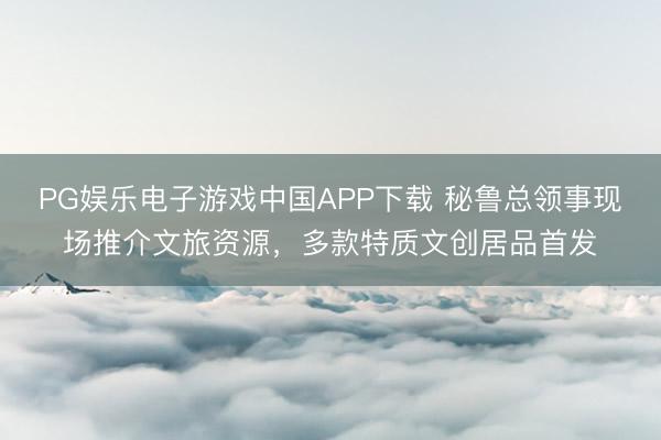 PG娱乐电子游戏中国APP下载 秘鲁总领事现场推介文旅资源，多款特质文创居品首发