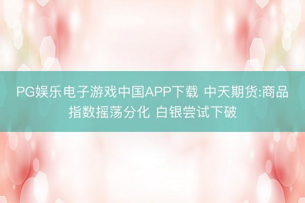 PG娱乐电子游戏中国APP下载 中天期货:商品指数摇荡分化 白银尝试下破