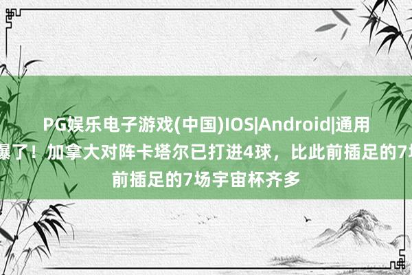 PG娱乐电子游戏(中国)IOS|Android|通用APP下载 打爆了！加拿大对阵卡塔尔已打进4球，比此前插足的7场宇宙杯齐多